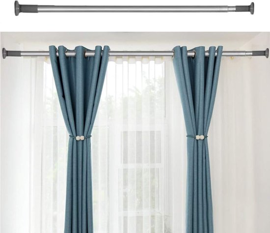 Telescopische Gordijnroede, Extra Lang, 4 Meter, Geen Boren Nodig Kledingstang Voor Badkamer Douchegordijn Slaapkamer Zilver 350 405 Cm Doorsnede 32 Mm 1450888332