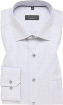 ETERNA comfort fit overhemd - structuur - grijs - Strijkvrij - Boordmaat: 50