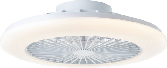 Brilliant Salerno - Plafondventilator - Met verlichting - LED 40W - 3000K-6500K - Dimbaar - Wit - Zeer stil