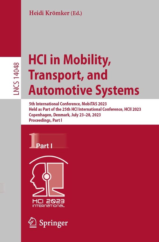 Springer Nature Proceedings Computer Science 1 - HCI in Mobi ... - cover