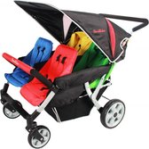 Elektrische Familidoo lidoo star bb plus 4 zits wandelwagen - buggy - kinderwagen 4 plekken Geschikt voor 2 newborn baby's