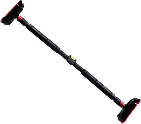 Optrekstang voor Het Deurkozijn Zonder Boren Pull Up Bar Rekstang voor Krachttraining Bij Thuisworkout Deurrek Zwart - Costway