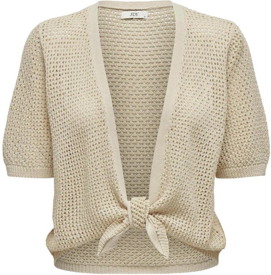 Jacqueline de Yong Vest Jdymehedi 2/4 Short Tie Cardigan Knt 15288629 Sandshell Dames Maat - XS