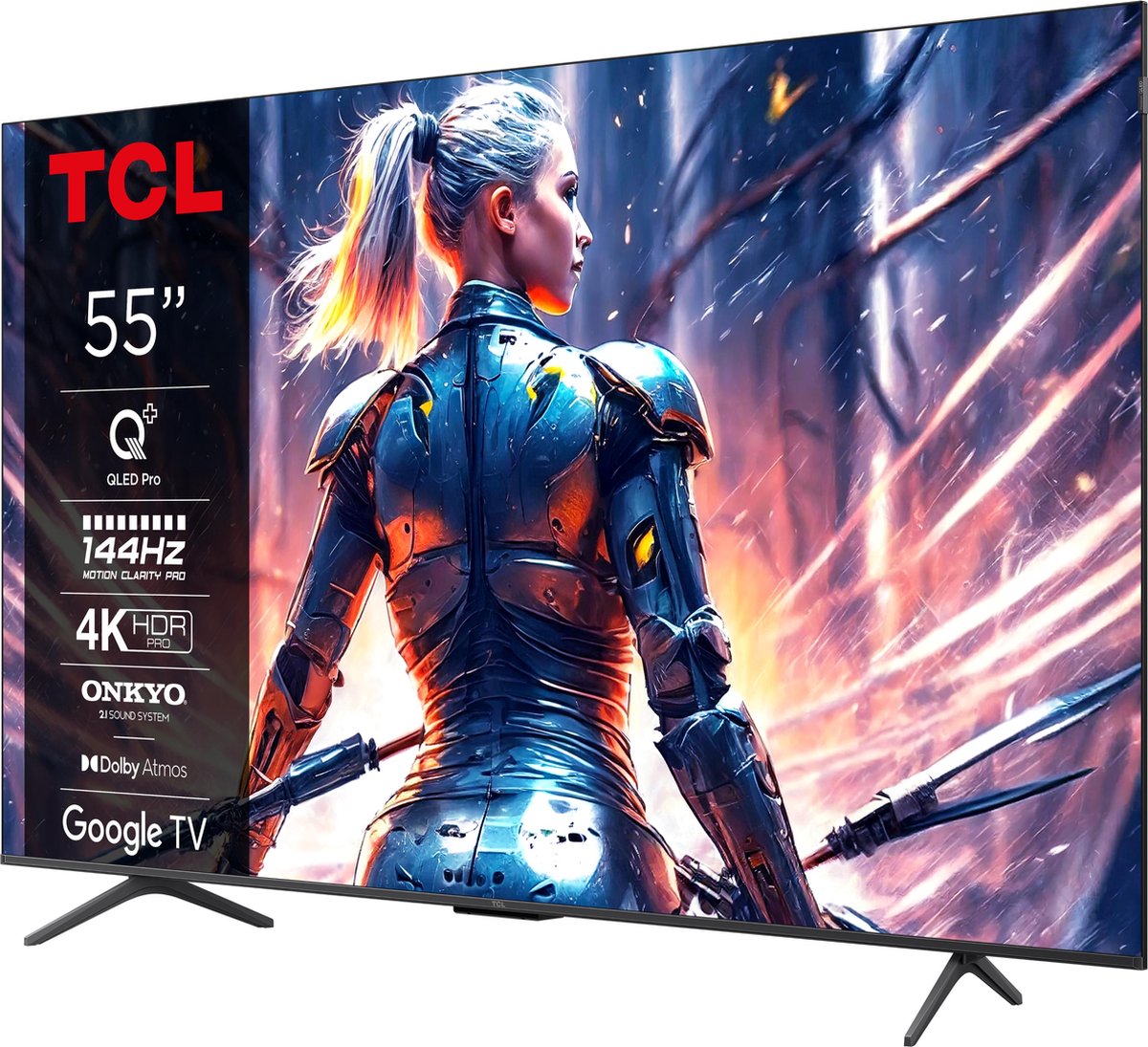 TCL 55T8B 55インチ 液晶テレビ 2024年製 TCL 55T8B - 55 inch - 4K QLED - 144Hz - 2024 | bol