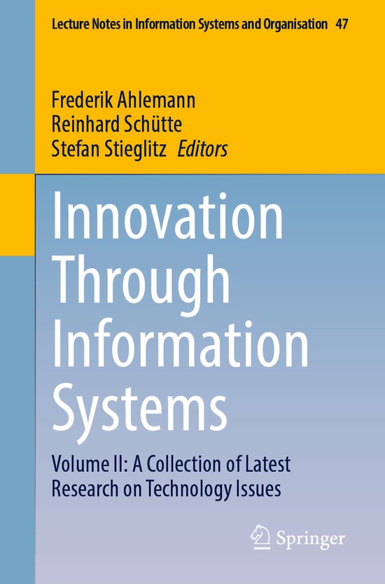 Lecture Notes in Information Systems and Organisation47- Inn ... - cover