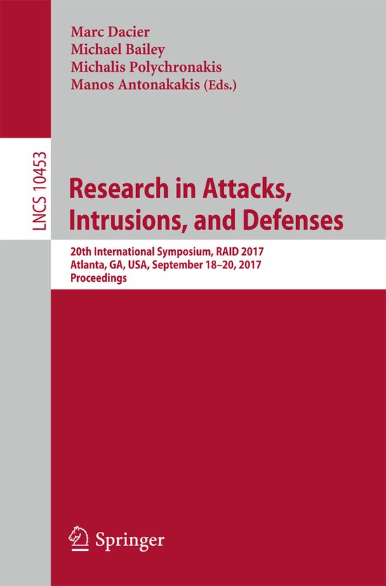 Lecture Notes in Computer Science10453- Research in Attacks, ... - cover