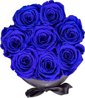 Rosuz Flowerbox Gigi blauw - Kado vader - Stijlvolle cadeaus voor mannen die van goede kwaliteit en duurzaam zijn - Wilt u een cadeau dat onwijs lang goed blijft?
