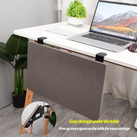 Niciksty Desk Extension Clip for DIY, Custom Wooden Desk Extension, Board ( Board Not Included), Punch-free Computer Keyboard, Tray Clamp (Black
