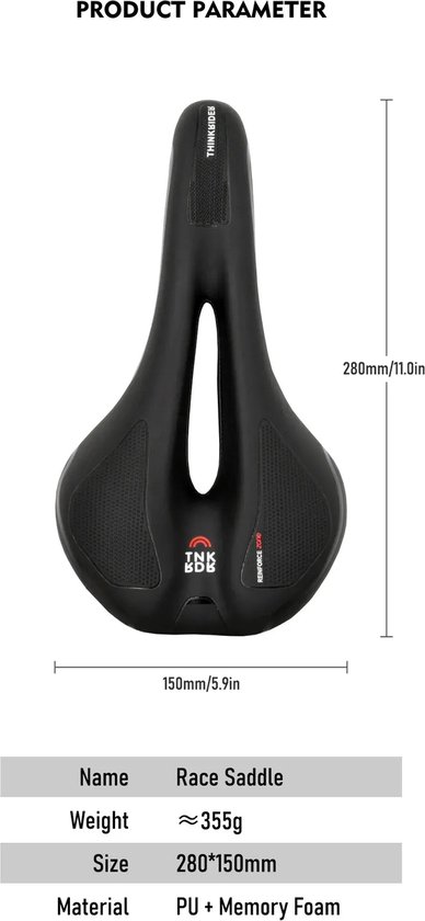 Arasta ThinkRider Fietszadel MTB Mountain Road Bike Seat Hollow Comfortabel Fietskussen Oefiets Zadel voor Mannen en Vrouwen