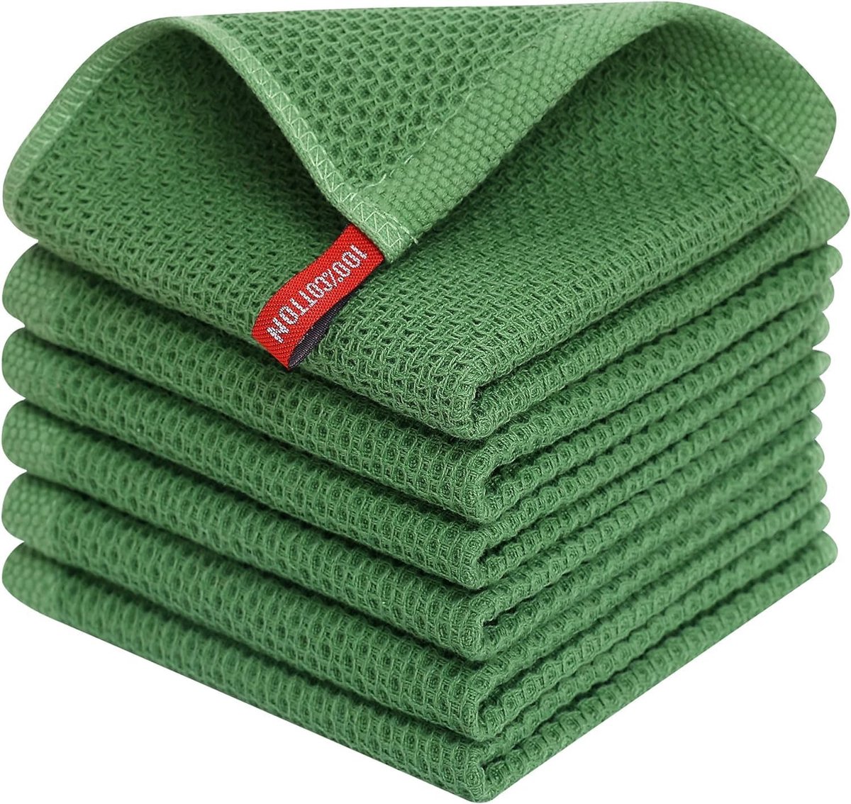Theedoeken, 100% katoen, set van 6, 30 x 30 cm, zachte theedoeken, keukenhanddoeken, absorberend, keukendoeken, dikke premium vaatdoek, vaatdoeken, poetsdoeken