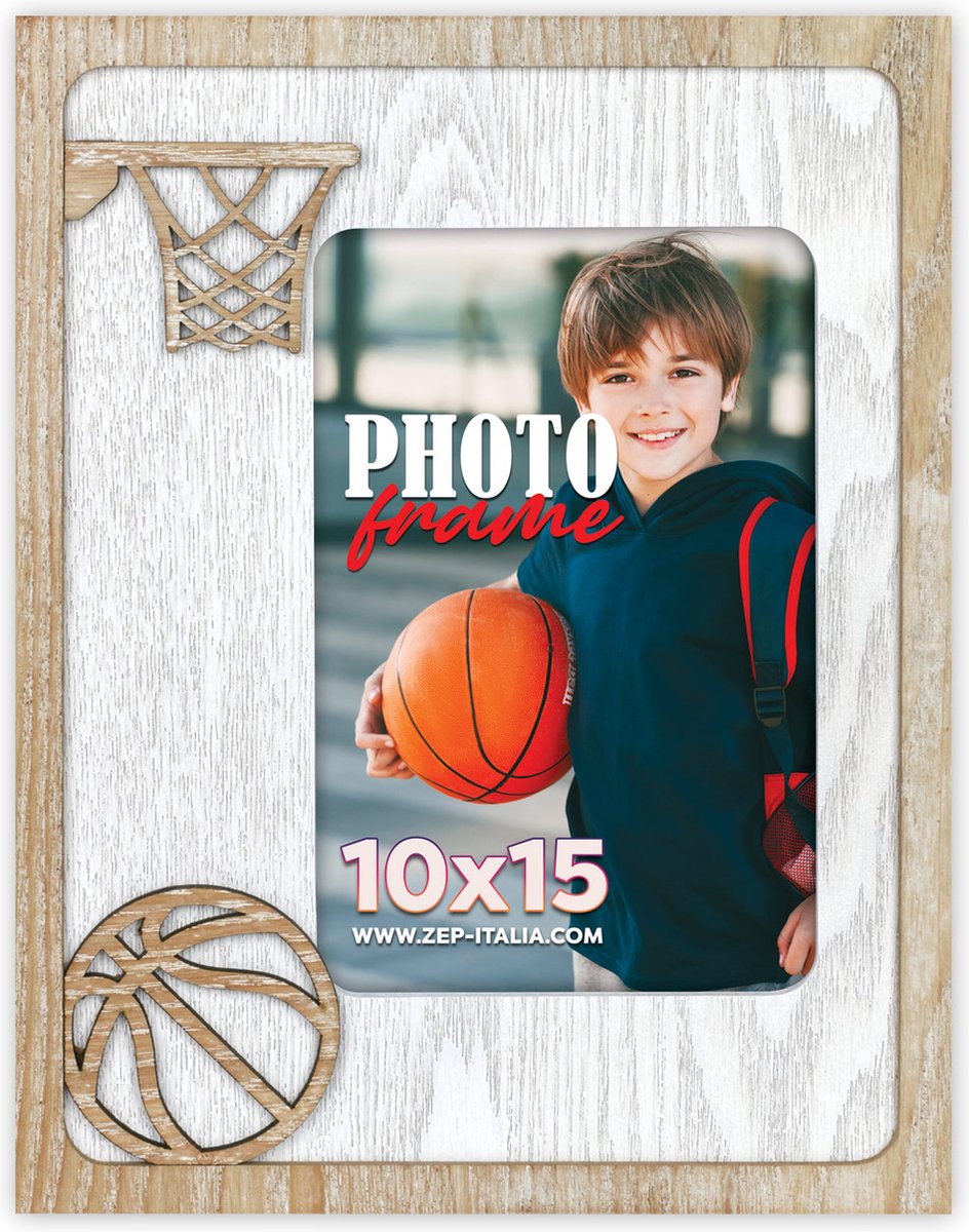 ZEP - Houten Fotolijst Basketbal Jordan Bruin voor foto 10x15 - PN9546