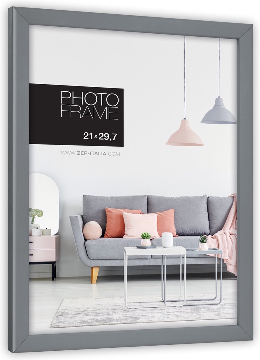 Zep Kunststof Fotolijst Edison Grijs voor foto 21x29,7 cm - NP29G
