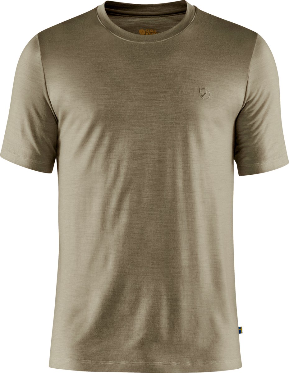Fjallraven Abisko Wool SS Men Outdoorblouse Heren Light Olijf