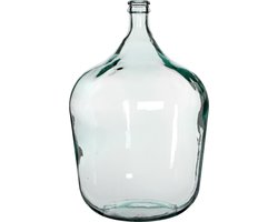 Mica Decorations Diego Fles Vaas - H56 x Ø40 cm - Gerecycled Glas - Transparant