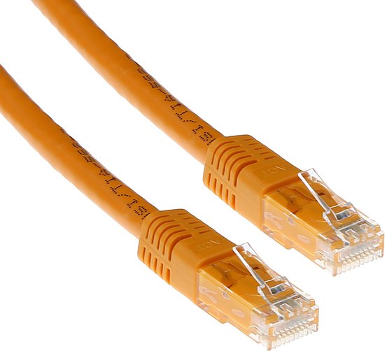 ACT Oranje 1 meter U/UTP CAT6 patchkabel met RJ45 connectoren IB1501