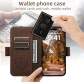Étui de téléphone portefeuille 2 en 1 en cuir d'affaires Ultra robuste pour IPhone 15 Pro Max avec porte-carte à rabat