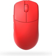 Lamzu Maya Imperial Red - Muis - Draadloos & Bedraad - 5 knoppen - 1000 Hz - 26000 dpi - rood