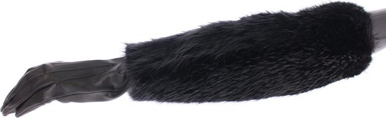 Beaver Fur Lamsvacht Lederen Elleboog Handschoenen