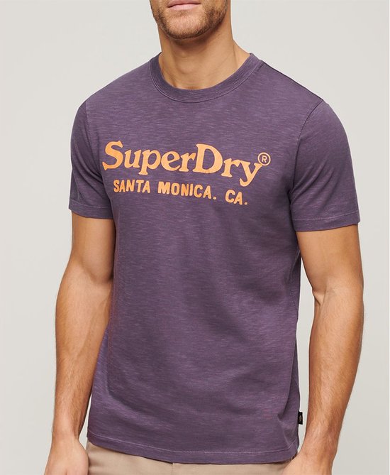 Superdry Venue Classic Logo T-shirt Met Korte Mouwen Paars 3XL Man