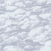 Natuur behang Profhome 377054-GU vliesbehang glad met natuur patroon mat grijs wit 5,33 m2
