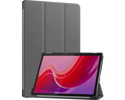 Hoes - Geschikt voor Lenovo Tab M11 (11 inch) - Dun & Stevig - Trifold Bookcase - Hard Cover - Hardcover Book Case - Tablet Hoesje - Grijs