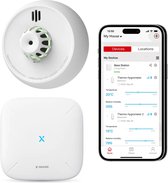 X-Sense Slimme hittemelder bundel met WiFi - 1 XH02-M hittemelder en SBS50 Base Station - 7 jaar batterij – Keukenmelder - Werkt via app - Link+ Pro - Brandalarm – Warmtemelder