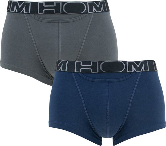 HOM - Lot de 2 boxershorts pour homme Boxerlines # 2 Blue Grey - XL