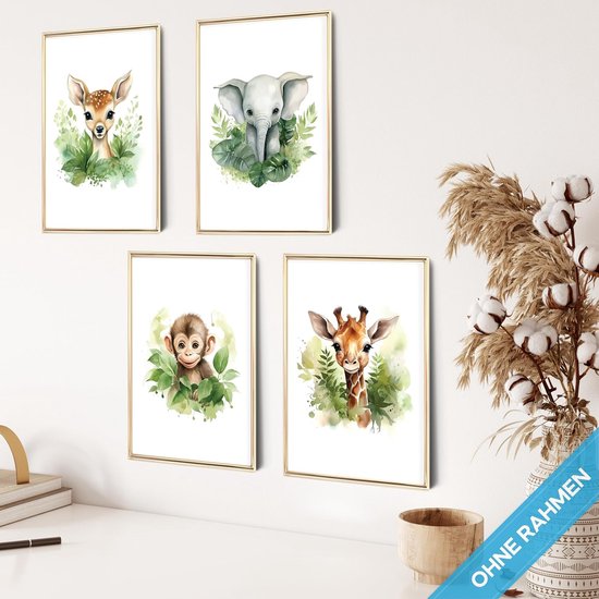 ANHUIB Aquarell Fußball Poster,Kinderzimmer Wandbilder,Fußball Bilder Set für Teenager Jungen Schlafzimmer,Fussball Poster Set,Sport Bild Leinwand für Wohnzimmer Wanddeko Geschenk,Ohne Rahmen,20×25CM