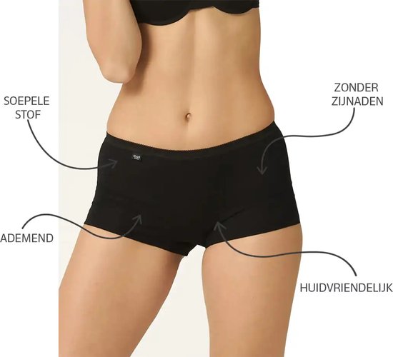 sloggi Basic + Ladies Short jambe - Noir - Taille 40
