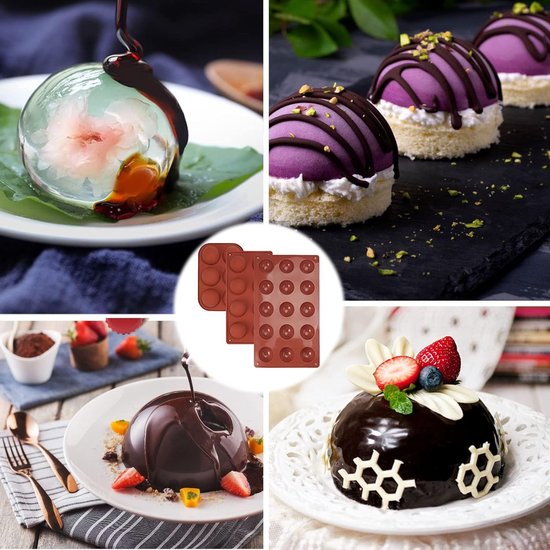 4 Pièces Moule Sphere Silicone, Moule Demi Sphere Moule Boule Chocolat Moule Silicone Demi Sphere Petit Moule En Silicone Semi - Sh - Maison
