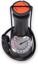 Mini Voetpomp met Manometer - Dunlop, Presta en Schrader Ventielen - Fietspomp - 12 Bar - Geschikt voor Diverse Fietsen - 10 x 15 CM