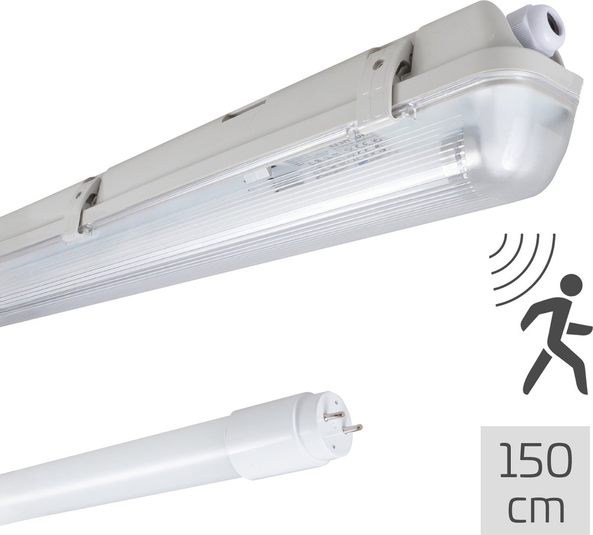 LED's Light LED TL lamp met sensor 150 cm - Bewegingssensor en nachtsensor - Waterdicht - 3100 lm