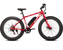 Avon E-bike Fatbike 26 Inch – 250w Motor 60-80km Actieradius 7-speed Shimano Rood Gratis Rijklaar