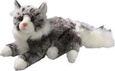 Carl Dick Knuffeldier Perzische kat/poes - grijs/wit - zachte pluche - kwaliteit knuffels - 30 cm - katten/poezen