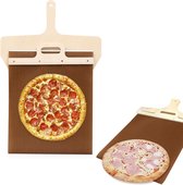 Sliding Pizza Peel - verschuifbare pizzaschuiver, de pizzaschuiver, verschuifbare pizzaschep die pizza perfect overbrengt, antiaanbaklaag, met handvat, vaatwasmachinebestendig -1