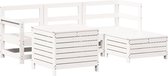 vidaXL - 5-delige - Loungeset - massief - grenenhout - wit