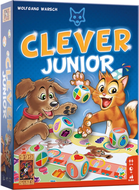 999 Games - Clever - Junior - Dobbelspel - Vanaf 5 jaar - Kinderspel - Gezelschapsspel - Educatief spel - Klein cadeautje