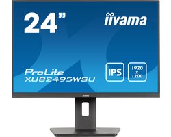 iiyama ProLite XUB2495WSU-B7 - 24 Inch - IPS - WUXGA - USB-hub - In hoogte verstelbaar