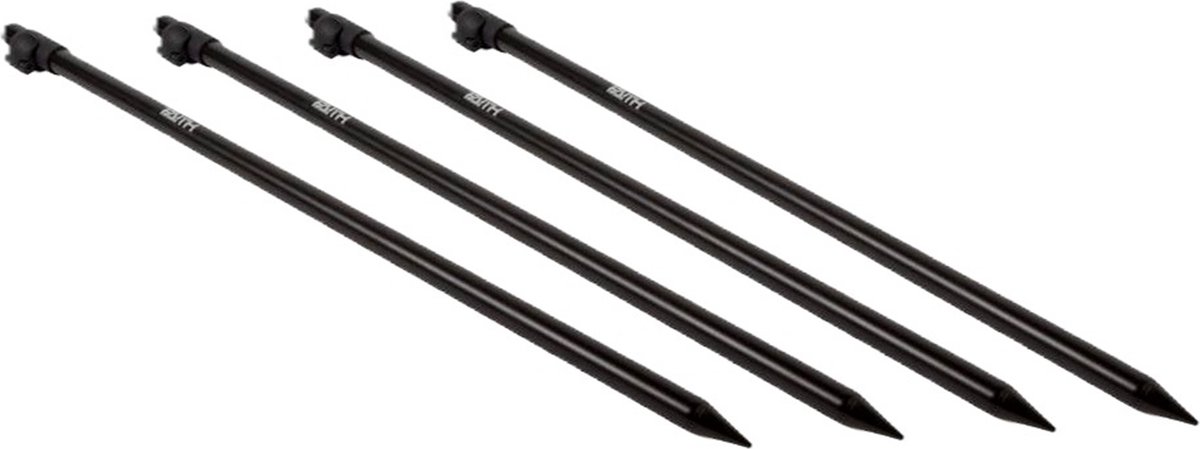 Faith Bankstick - Telescopisch 65cm - set 4 stuks - Karpervissen - Hengelsteun - Zwart