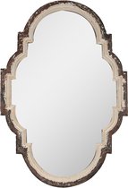 Spiegel 63x4x91 cm Bruin Beige Hout Glas Wandspiegel