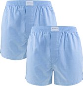 TOM TAILOR Pure Cotton Woven - Dakota-  2-Pack Heren boxershorts - Blauw - Maat XL