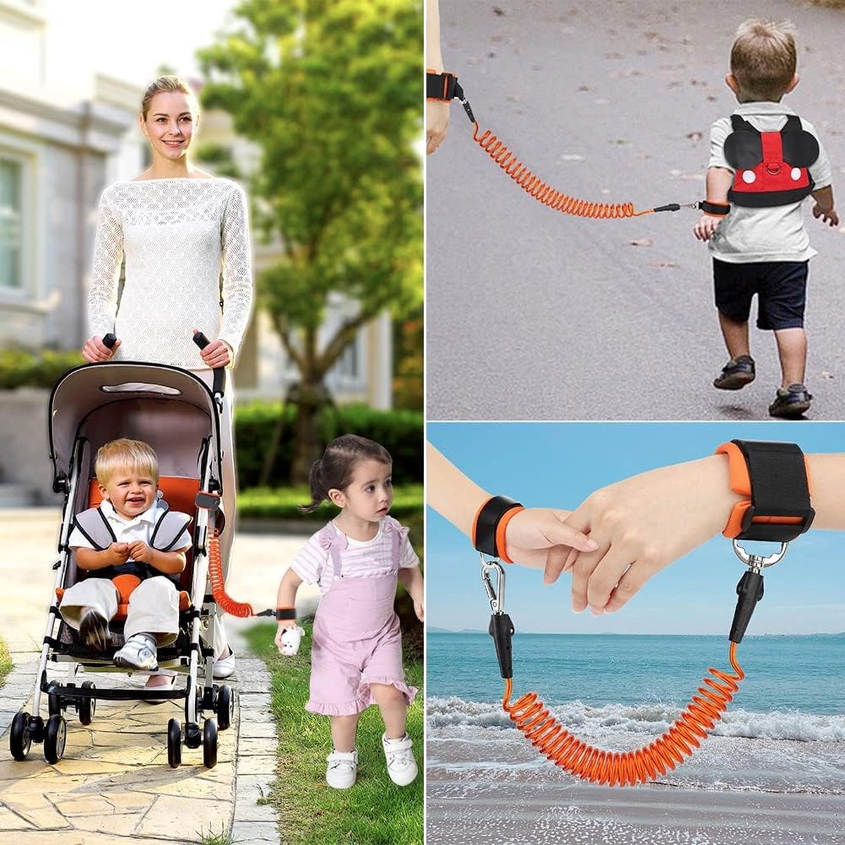 2 M Anti-verlies-polsriem voor kinderen, anti-verlies-polsriem