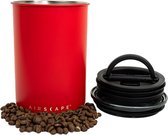 boîte à café en acier inoxydable |récipient de stockage de nourriture | Couvercle hermétique breveté | Éliminez l'excès d'air, maintenez la fraîcheur des aliments (rouge moyen, terne).