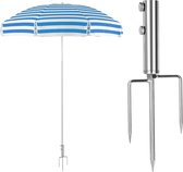 Grondpen, parasol, gazondoorn voor parasol, afneembare verstelbare parasolstandaard met gazondoorn voor parasolvoet, strand, tuinparasol, visparaplu