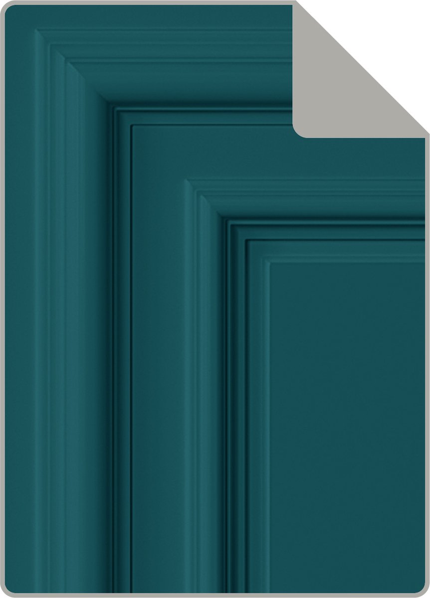 Proefstaal Origin Wallcoverings behang wandpanelen petrolblauw - 26.5 x 21 cm - 347813-S