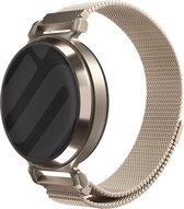 Strap-it Milanees smartwatch bandje 14mm - Champagne goud RVS Milanese band met magneetsluiting geschikt voor de Garmin Lily 2 (niet de eerste versie)