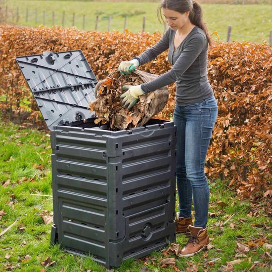 Linea Garden Friend Compostbak 300 Liter – Weerbestendig Polypropyleen – Snel Te Monteren Zonder Gereedschap – Groen