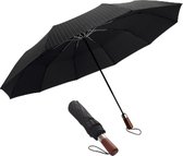 Paraplu, stormbestendig, voor op reis, winddicht, open- en dichtsluitend, zakparaplu, 210T Teflon-coating, paraplu