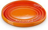 Le Creuset - Porte Cuillère Ovale - Rouge Orange - Faïence