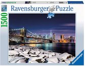 Ravensburger puzzel Winter in New York - Legpuzzel - 1500 stukjes